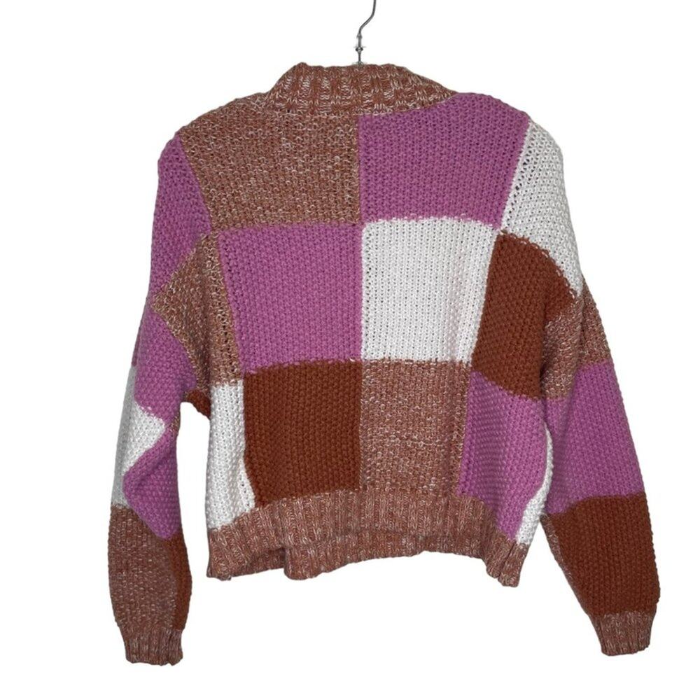 Cotton On Womens Sweater Size M Knit Color Block Long Sleeve Crew Neck Pullover - Picture 2 of 13
